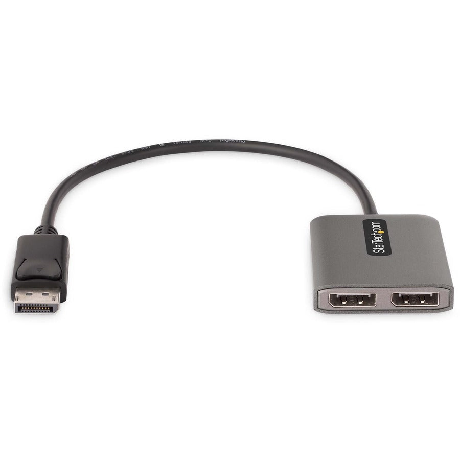 StarTech.com Répartiteur DisplayPort 1.4 pour deux écrans, adaptateur multi-écrans DisplayPort vers 2x DP, hub MST pour ordinateur double 5K 60 Hz, Windows MST14DP122DP