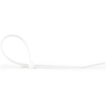 StarTech.com Colliers de serrage de 20 cm, diamètre 55 mm, résistance à la traction 22 kg, colliers de serrage autobloquants en nylon, homologués UL, lot de 1 000, blanc CBMZT8NK