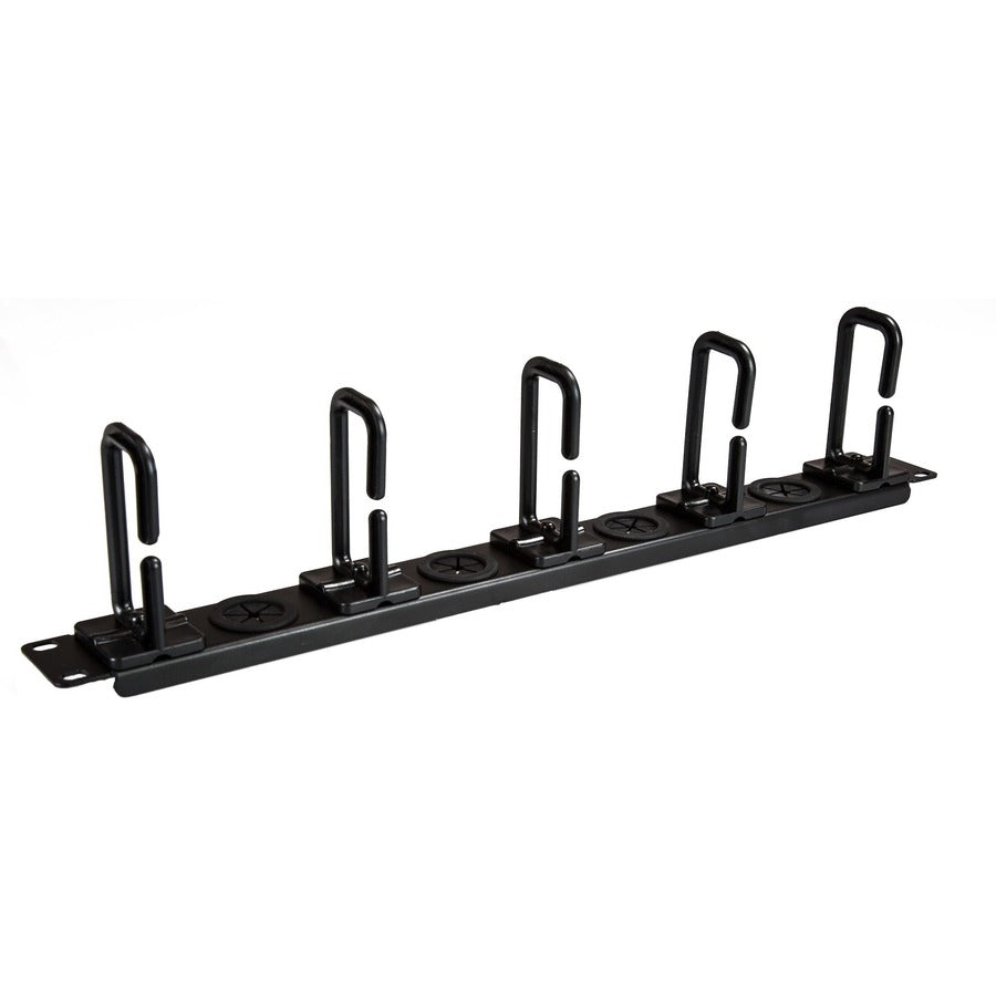 StarTech.com Organiseur de câbles 1U 19" - Crochet à anneau en D Gestionnaire de câbles pour rack réseau/serveur - Panneau de câbles horizontal pour centre de données CABLMANAGERH