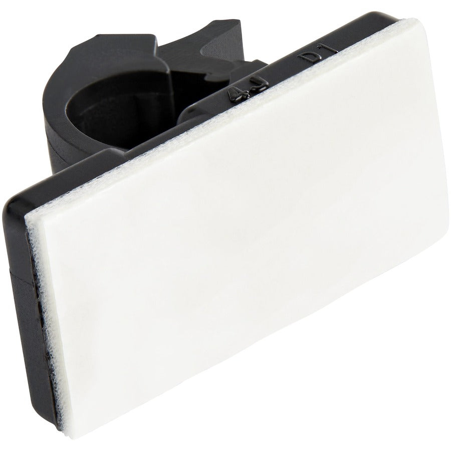 StarTech.com Lot de 100 clips de gestion de câbles auto-adhésifs - Organiseur de câbles Ethernet/réseau/bureau - Support/pince de câble adhésif noir CBMCC1