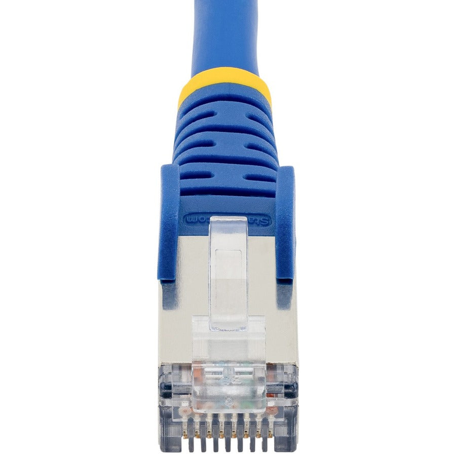 StarTech.com Câble Ethernet CAT6a de 1,2 m, bleu, faible émission de fumée et zéro halogène (LSZH), 10 GbE, 100 W, PoE, S/FTP, cordon de raccordement réseau RJ-45 sans accroc NLBL-4F-CAT6A-PATCH