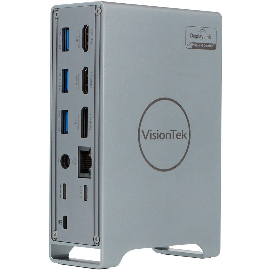 Station d'accueil VisionTek VT7100 à triple écran 4K USB-C avec alimentation de 100 W 901499