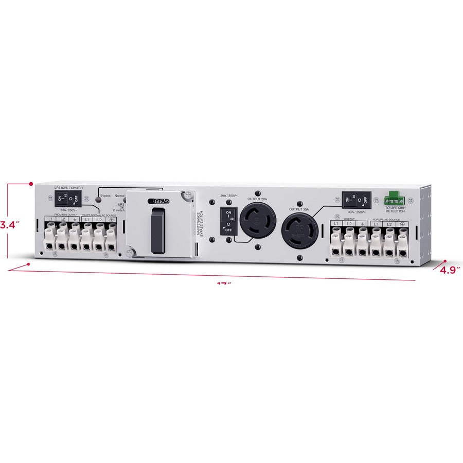 Onduleur de dérivation de maintenance CyberPower MBP63A2 208 VCA 63 A MBP63A2