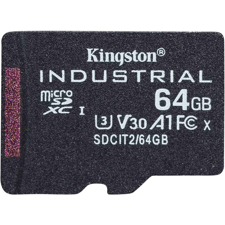 Carte microSDXC Kingston Industrial SDCIT2 64 Go Classe 10/UHS-I (U3) V30 SDCIT2/64GBSP