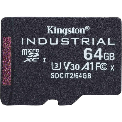 Carte microSDXC Kingston Industrial SDCIT2 64 Go Classe 10/UHS-I (U3) V30 SDCIT2/64GBSP