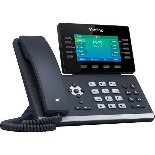 Téléphone IP Yealink T54W - Avec/Sans fil - Avec/Sans fil - Bluetooth - Montage mural, bureau - Gris classique SIP-T54W