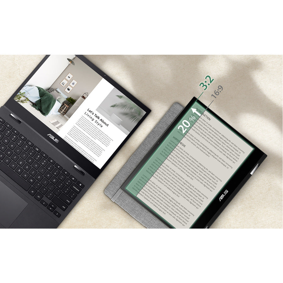 Asus Chromebook Flip CM3 CM3200FVA-DS42T Chromebook convertible 2 en 1 à écran tactile 12" - ARM Cortex A73 + Cortex A53 - 4 Go - Mémoire flash 32 Go - Argent élégant CM3200FVA-DS42T