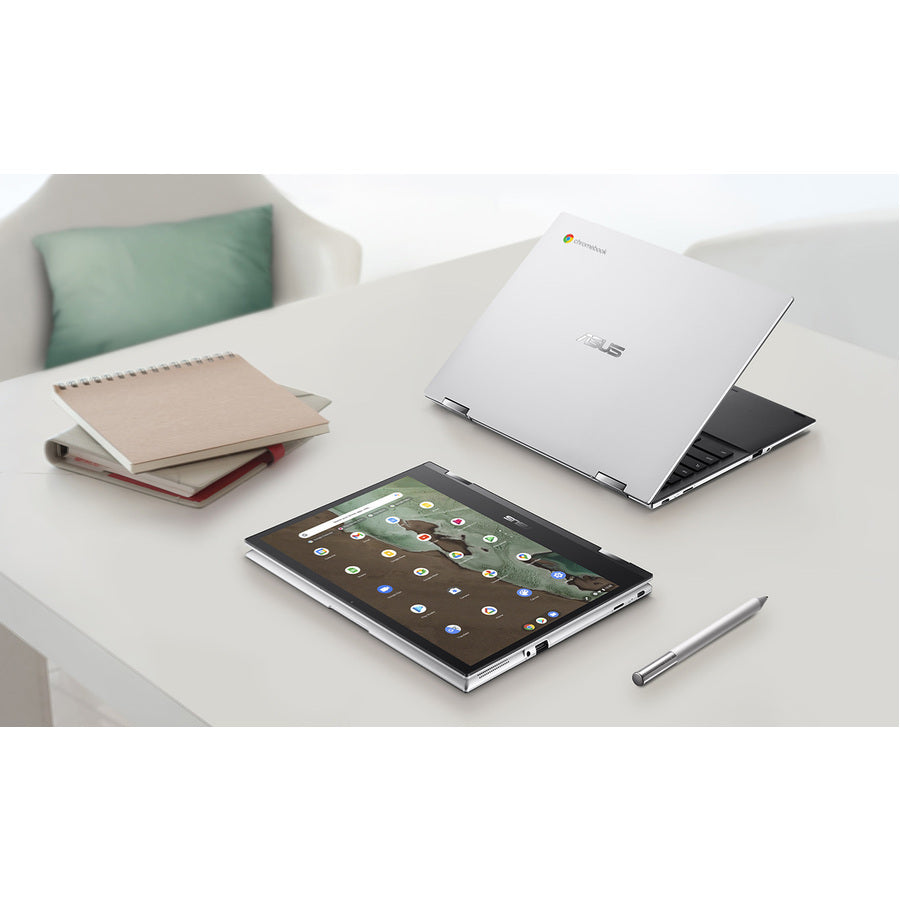 Asus Chromebook Flip CM3 CM3200FVA-DS42T Chromebook convertible 2 en 1 à écran tactile 12" - ARM Cortex A73 + Cortex A53 - 4 Go - Mémoire flash 32 Go - Argent élégant CM3200FVA-DS42T