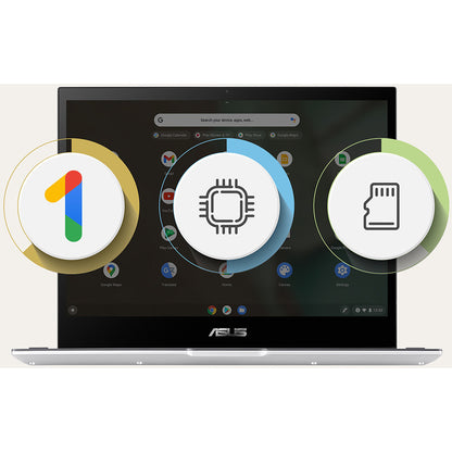 Asus Chromebook Flip CM3 CM3200FVA-DS42T Chromebook convertible 2 en 1 à écran tactile 12" - ARM Cortex A73 + Cortex A53 - 4 Go - Mémoire flash 32 Go - Argent élégant CM3200FVA-DS42T