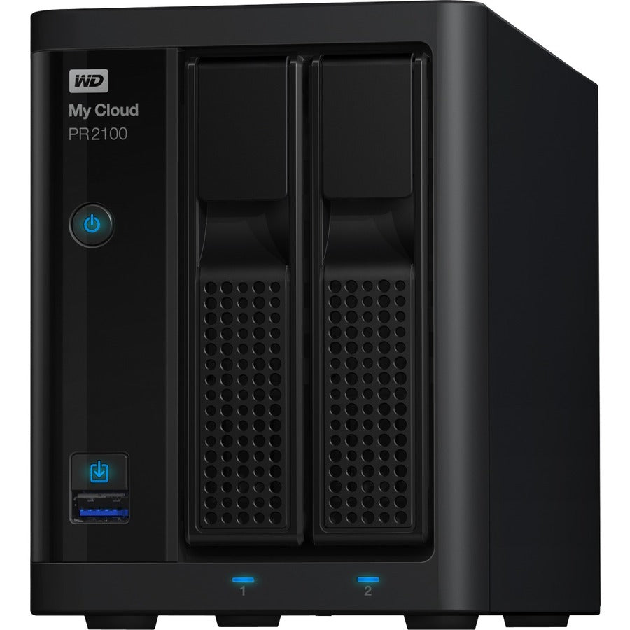 Serveur multimédia WD My Cloud PR2100 Pro Series 8 To avec transcodage, NAS - Stockage en réseau WDBBCL0080JBK-NESN