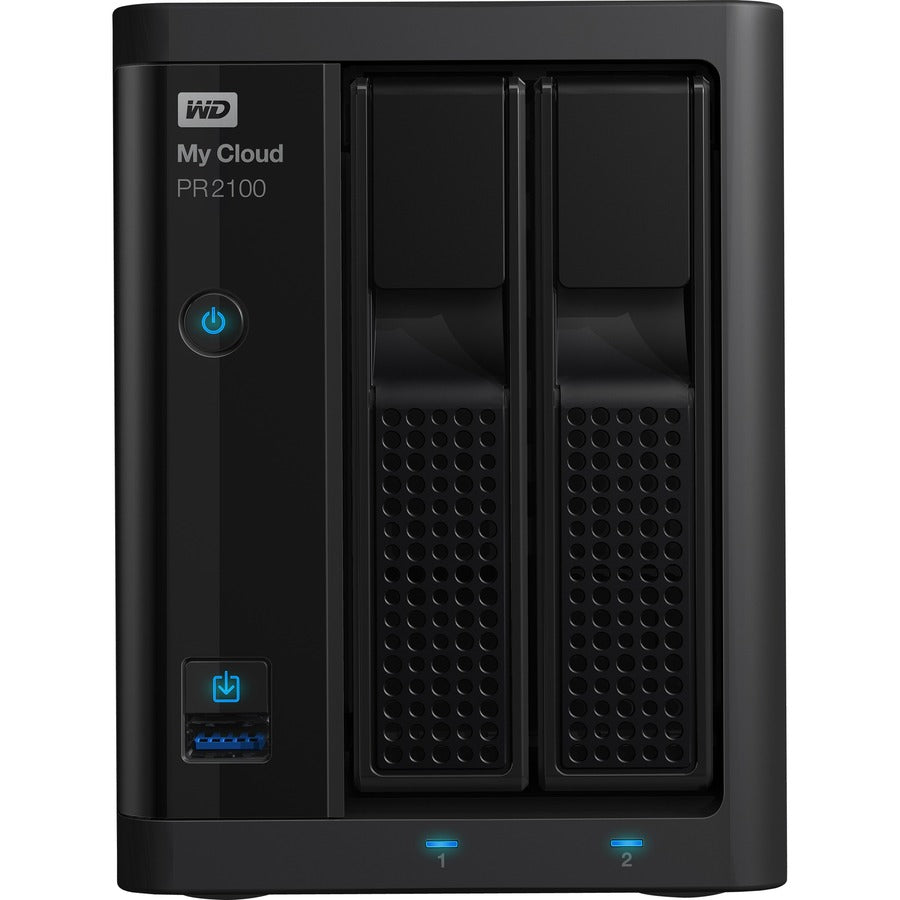 Serveur multimédia WD My Cloud PR2100 Pro Series 8 To avec transcodage, NAS - Stockage en réseau WDBBCL0080JBK-NESN