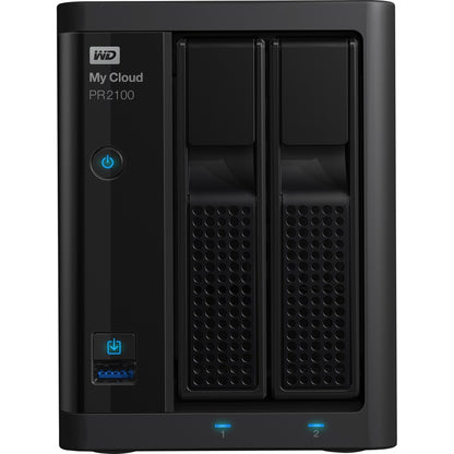 Serveur multimédia WD My Cloud PR2100 Pro Series 8 To avec transcodage, NAS - Stockage en réseau WDBBCL0080JBK-NESN