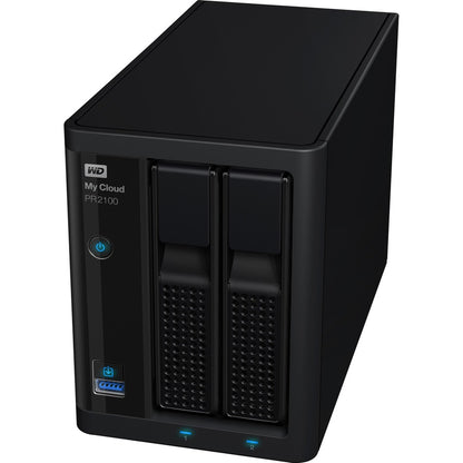 Serveur multimédia WD My Cloud PR2100 Pro Series 8 To avec transcodage, NAS - Stockage en réseau WDBBCL0080JBK-NESN