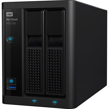 Serveur multimédia WD My Cloud PR2100 Pro Series 8 To avec transcodage, NAS - Stockage en réseau WDBBCL0080JBK-NESN