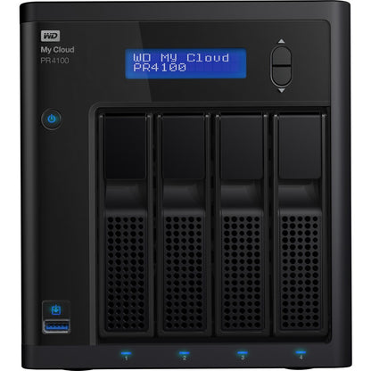 Serveur multimédia WD My Cloud PR4100 Pro Series 24 To avec transcodage, NAS - Stockage en réseau WDBNFA0240KBK-NESN