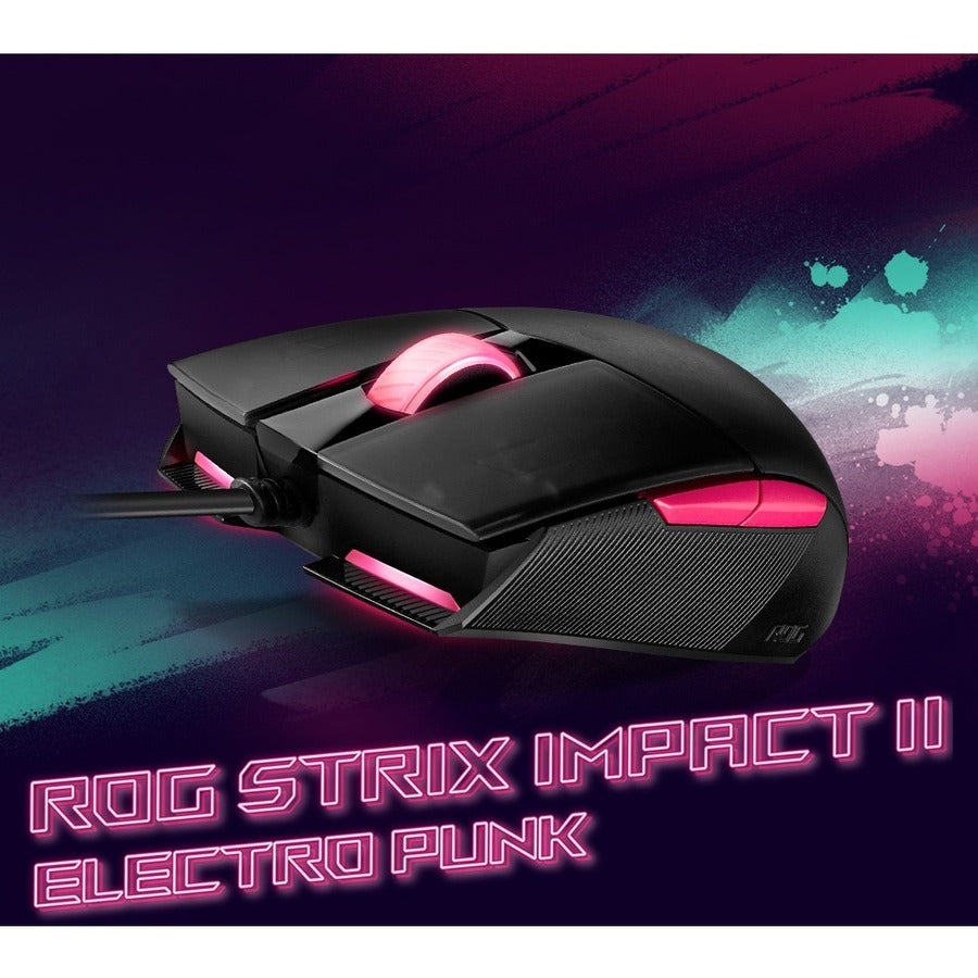Souris de jeu Asus ROG Strix Impact II Electro Punk 90MP01U0-BMUA00
