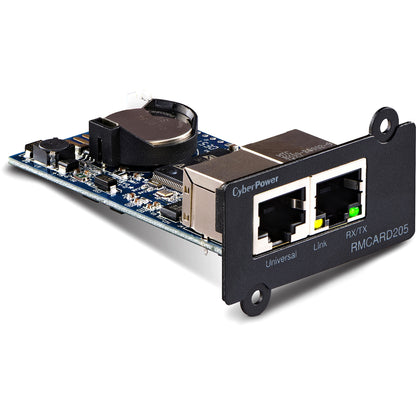 CyberPower UPS Systems RMCARD205TAA TAA Compliant UPS -  Supported Protocols: TCP/IP, UDP, FTP, SCP, DHCP, DNS, SSH, Telnet, HTTP/HTTPS, SNMPv1/v3, IPv4/v6, NTP, SMTP, and Syslog RMCARD205TAA