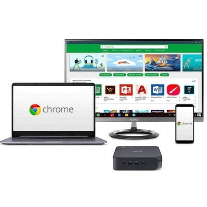 Ordinateur de bureau Asus Chromebox 4 CHROMEBOX4-G3023UNENT - Intel Core i3 10e génération i3-10110U - 8 Go de RAM DDR4 SDRAM - SSD M.2 Serial ATA 128 Go - Gun Metal CHROMEBOX4-G3023UNENT