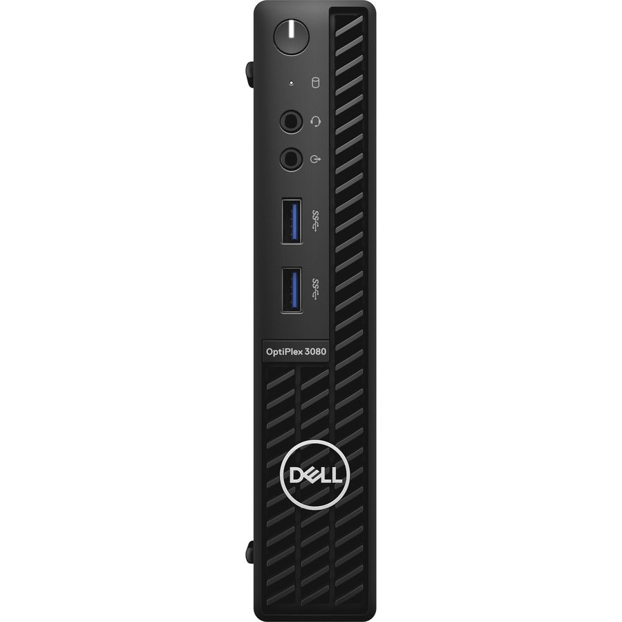 Dell OptiPlex 3000 3080 Desktop Computer - Intel Core i5 10th Gen i5-10500T Hexa-core (6 Core) 2.30 GHz - 16 GB RAM DDR4 SDRAM - 256 GB NVMe M.2 PCI Express M.2 SSD - Micro PC - Black V2DV5