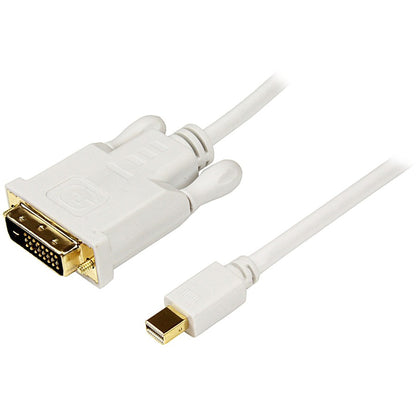 StarTech.com Câble adaptateur convertisseur Mini DisplayPort vers DVI de 3 m - Mini DP vers DVI 1920 x 1200 - Blanc MDP2DVIMM10W