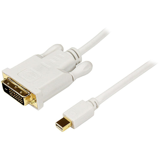 StarTech.com Câble adaptateur convertisseur Mini DisplayPort vers DVI de 3 m - Mini DP vers DVI 1920 x 1200 - Blanc MDP2DVIMM10W