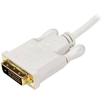 StarTech.com Câble adaptateur convertisseur Mini DisplayPort vers DVI de 3 m - Mini DP vers DVI 1920 x 1200 - Blanc MDP2DVIMM10W