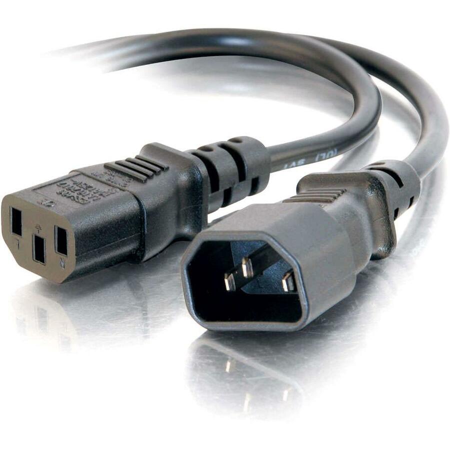 C2G 3ft 16 AWG 250 Volt Computer Power Extension Cord (IEC320C14 to IEC320C13) 29966