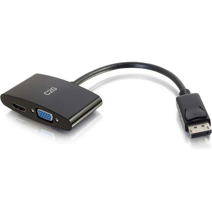 Adaptateur DisplayPort vers HDMI ou VGA 4K C2G 8 pouces - Noir 28273