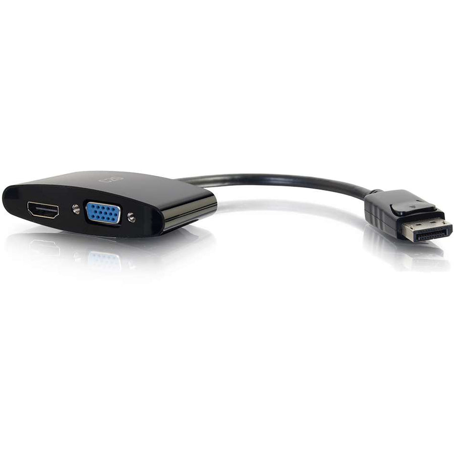 Adaptateur DisplayPort vers HDMI ou VGA 4K C2G 8 pouces - Noir 28273