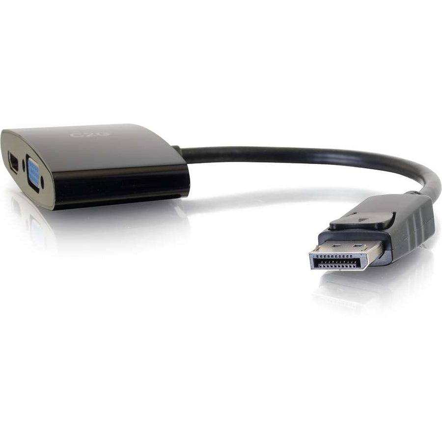 Adaptateur DisplayPort vers HDMI ou VGA 4K C2G 8 pouces - Noir 28273