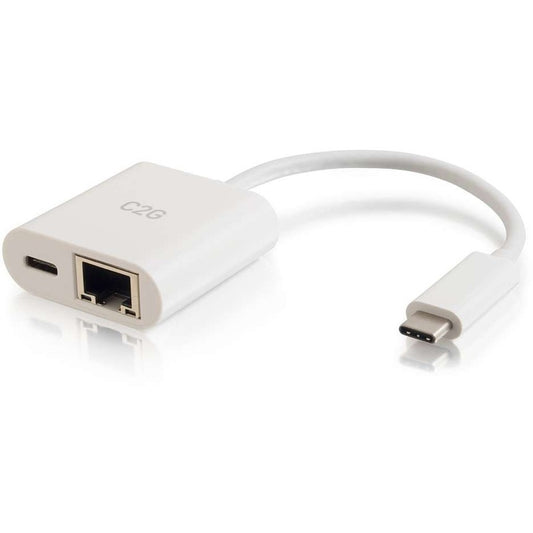 Adaptateur Ethernet USB C C2G avec alimentation - Blanc 29748