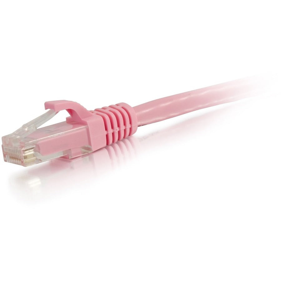 Câble Ethernet de raccordement réseau C2G Cat6a sans accroc non blindé (UTP) de 6 pieds - Rose 50860