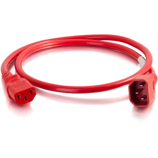 Cordon d'alimentation C2G 6 pieds 18AWG (IEC320C14 à IEC320C13) - Rouge 17505