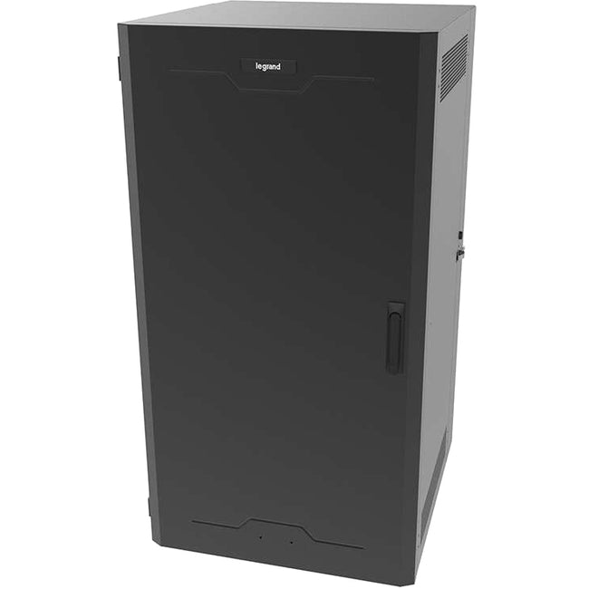 Armoire murale pivotante C2G 18RU avec porte pleine - Noir - TAA SWM18RUSD-26-26