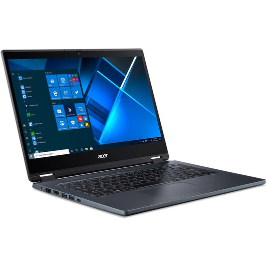 Acer P414RN-51 TMP414RN-51-76AV Ordinateur portable convertible 2 en 1 à écran tactile 14" - Full HD - 1920 x 1080 - Intel Core i7 i7-1165G7 Quad-core (4 cœurs) 2,80 GHz - 16 Go RAM - 512 Go SSD - Bleu ardoise NX.VP4AA.002