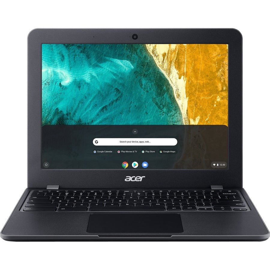 Acer Chromebook 512 C851T C851T-C6B2 Chromebook à écran tactile 12" - Intel Celeron N4020 - 4 Go - Mémoire flash 32 Go - Clavier anglais (États-Unis), français - Noir schiste NX.H8YAA.008