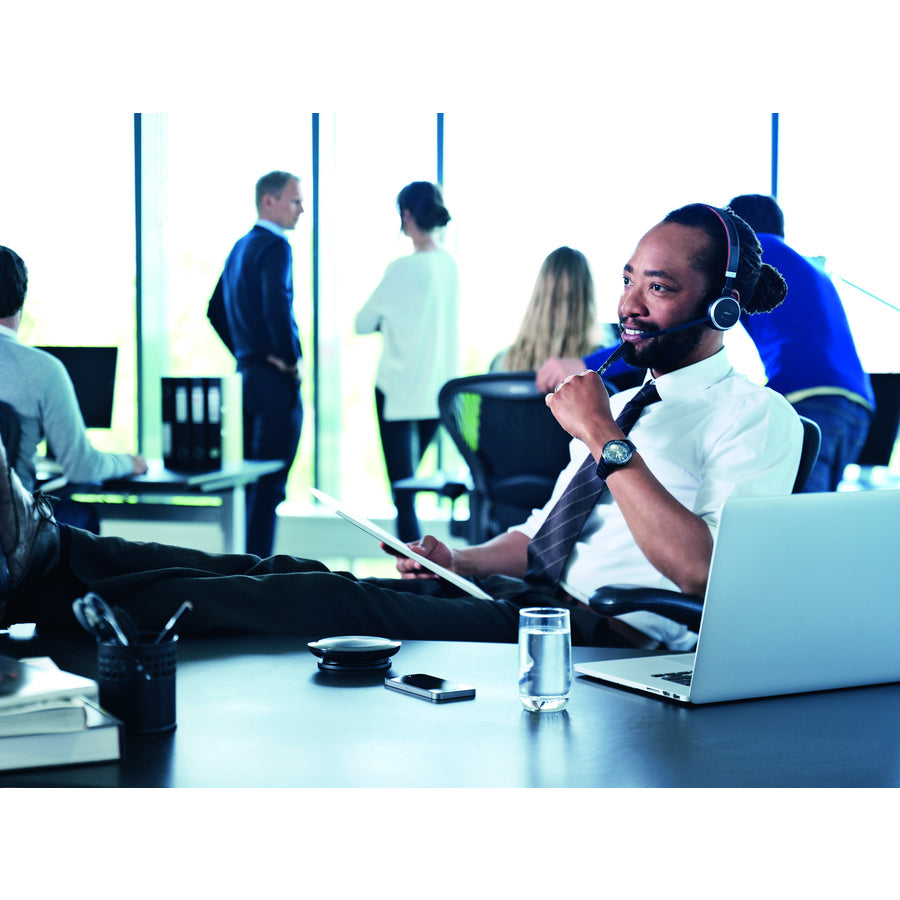 Casque sans fil à réduction de bruit Jabra Evolve 65 MS Mono avec support de charge 6593-823-399