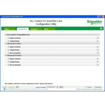 Carte SmartSlot E/S à contact sec APC by Schneider Electric AP9613