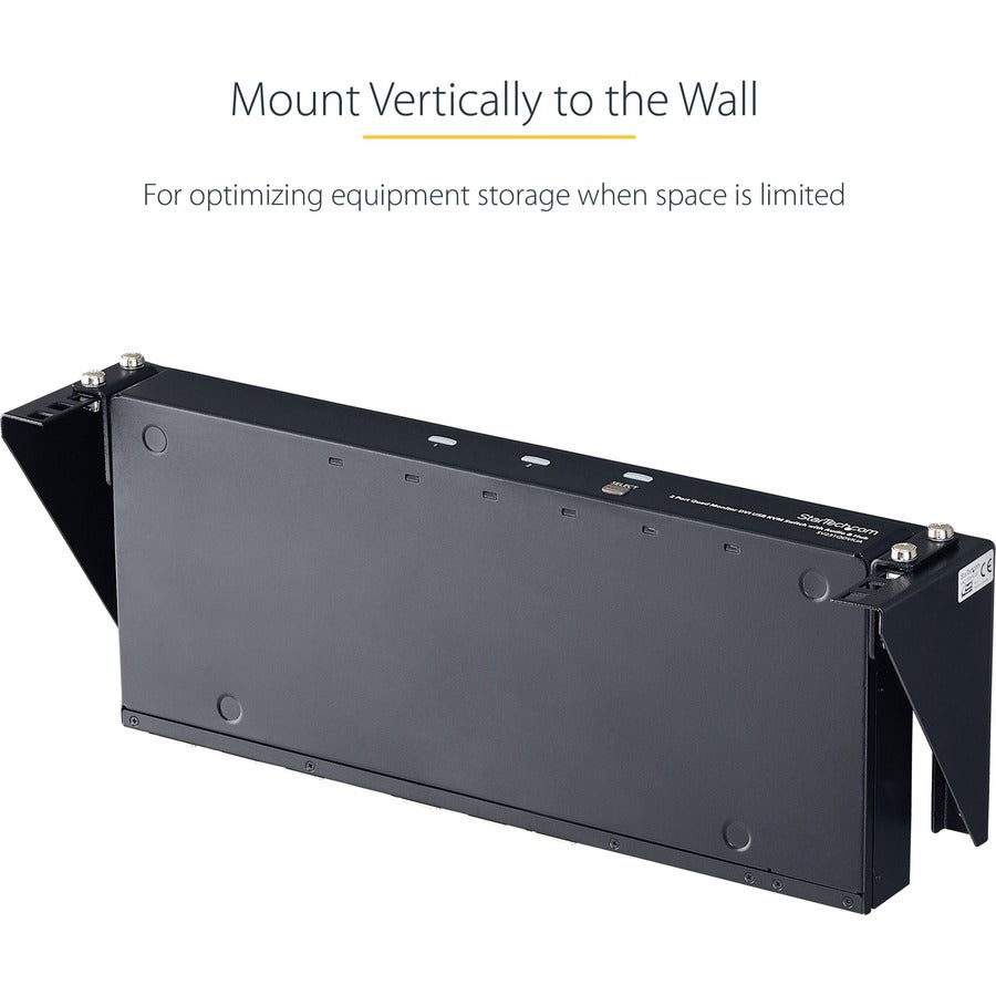 Support mural vertical en acier 2U 19 pouces pour rack d'équipement StarTech.com RK219WALLV