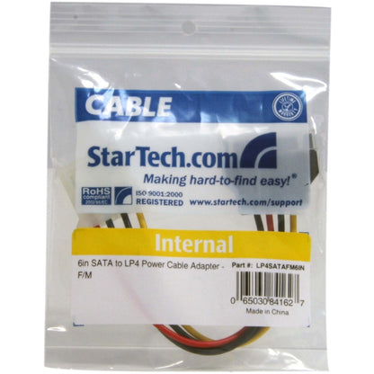 StarTech.com 6in SATA to LP4 Power Cable Adapter - F/M LP4SATAFM6IN