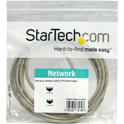 Câble patch UTP Cat5e moulé gris StarTech.com de 3 m M45PATCH10GR