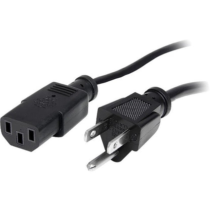StarTech.com Câble d'alimentation pour ordinateur de 6 m (20 pi), NEMA 5-15P vers C13, 10 A 125 V, 18 AWG, noir Cordon d'alimentation de rechange pour PC, câble d'alimentation pour téléviseur/moniteur PXT10120