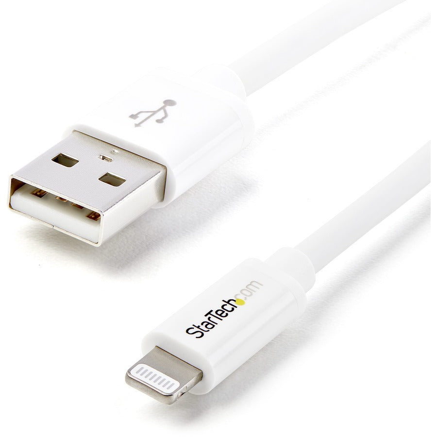StarTech.com Câble de 2 m de long avec connecteur Lightning Apple® 8 broches vers USB pour iPhone/iPod/iPad USBLT2MW