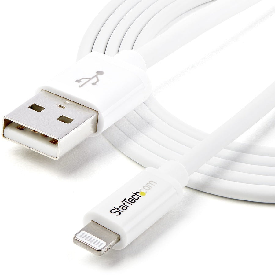 StarTech.com Câble de 2 m de long avec connecteur Lightning Apple® 8 broches vers USB pour iPhone/iPod/iPad USBLT2MW
