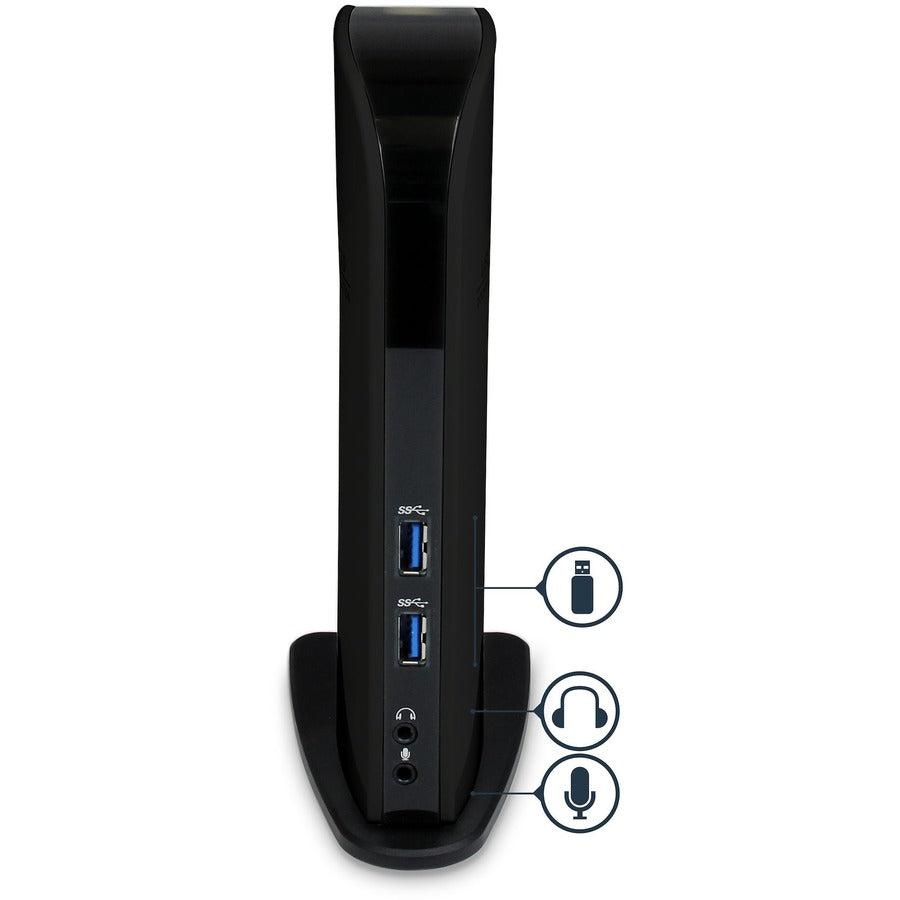 StarTech.com Dual Monitor USB 3.0 Laptop Docking Station with HDMI & DVI/VGA, 6x USB-A Hub, GbE, Audio, Universal Type-A Dock for Win/Mac USB3SDOCKHD