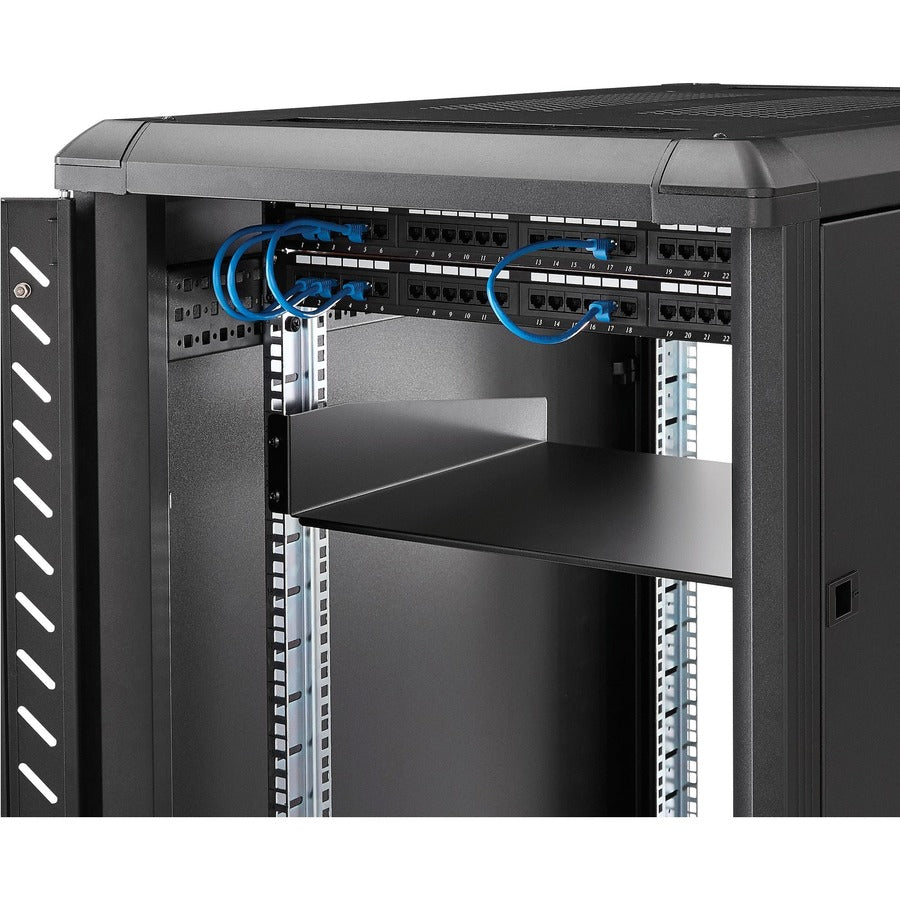Étagère pour rack de serveur 2U StarTech.com - Plateau de montage en rack cantilever fixe de 40,6 cm de profondeur pour boîtier de données/AV/réseau de 48,3 cm avec écrous à cage et vis CABSHELF