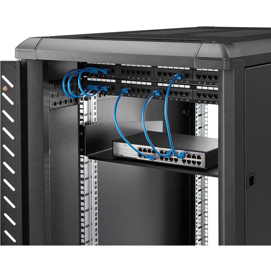 Étagère pour rack de serveur 2U StarTech.com - Plateau de montage en rack cantilever fixe de 40,6 cm de profondeur pour boîtier de données/AV/réseau de 48,3 cm avec écrous à cage et vis CABSHELF