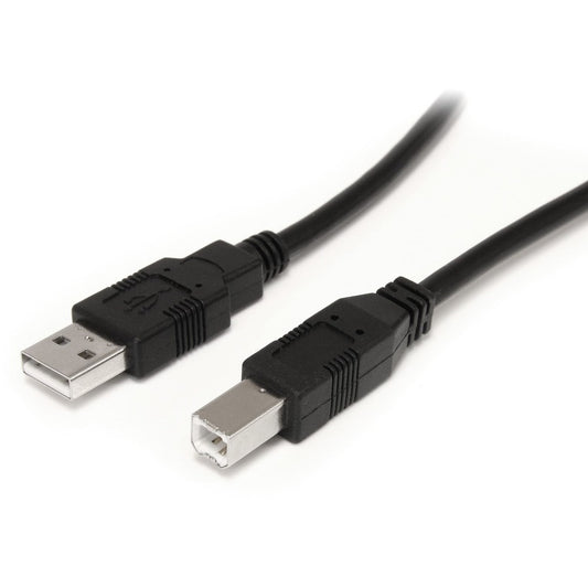Câble USB A vers B actif StarTech.com de 9 m - M/M - Noir Câble USB 2.0 A vers B - Câble d'imprimante - Câble d'extension USB (USB2HAB30AC) USB2HAB30AC