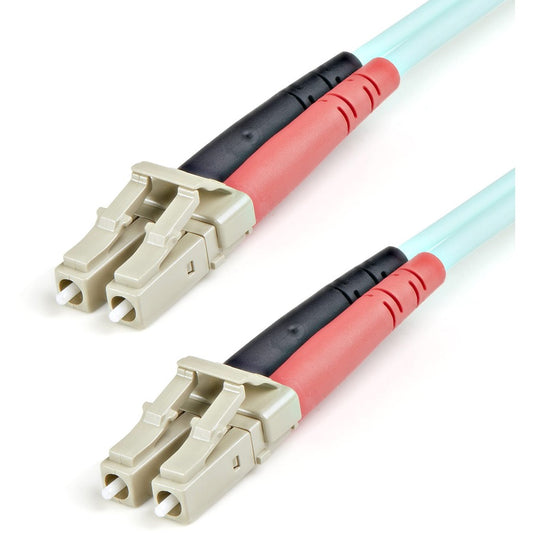 Câble à fibre optique multimode LC/UPC vers LC/UPC OM3 de 1 m (3 pi), duplex intégral 50/125 µm Zipcord, 100 G, cordon de raccordement à fibre optique LSZH A50FBLCLC1