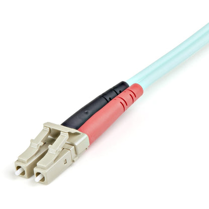 Câble à fibre optique multimode LC/UPC vers LC/UPC OM3 de 1 m (3 pi), duplex intégral 50/125 µm Zipcord, 100 G, cordon de raccordement à fibre optique LSZH A50FBLCLC1